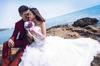 十里银滩婚纱摄影 最美的十里银滩婚纱照