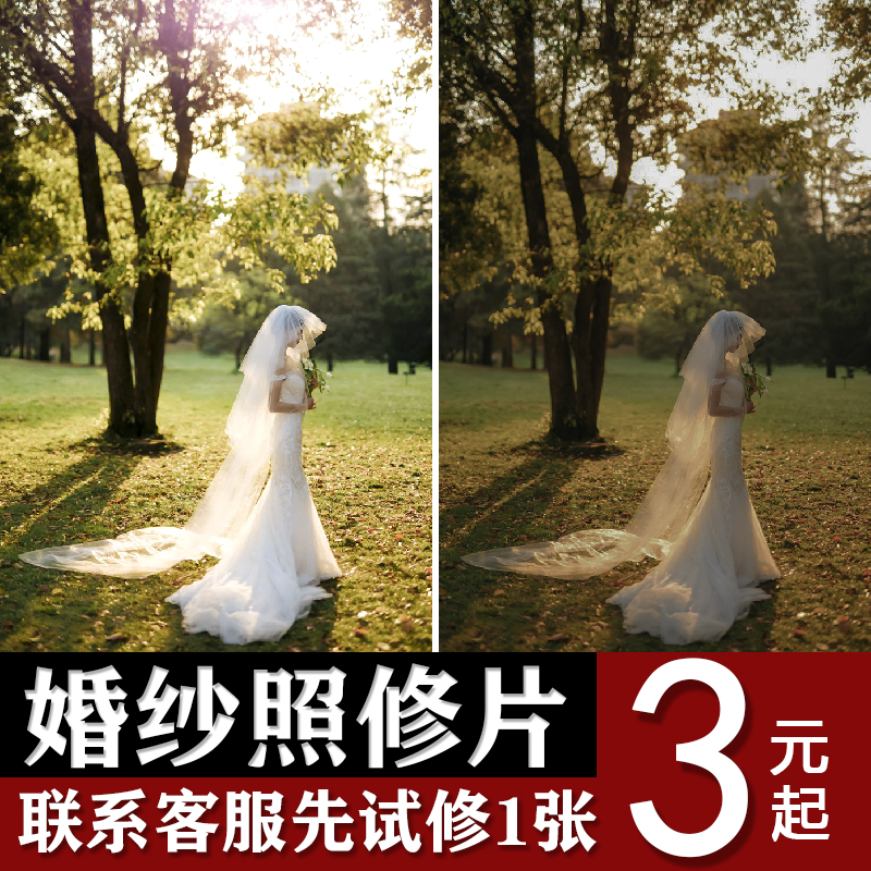 婚纱照精修专业修照片P图人像排版写真宝宝艺术照孕妇影楼后期